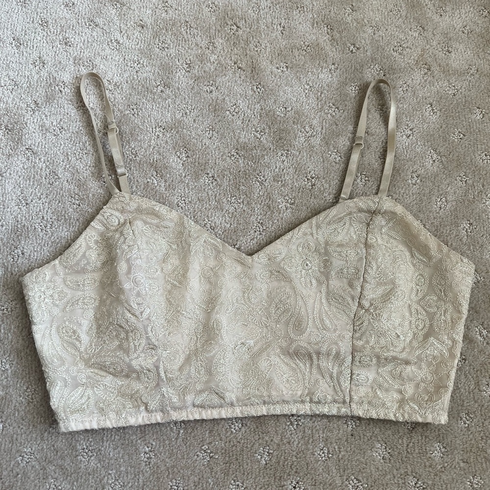 Urban outfitters gold crop top